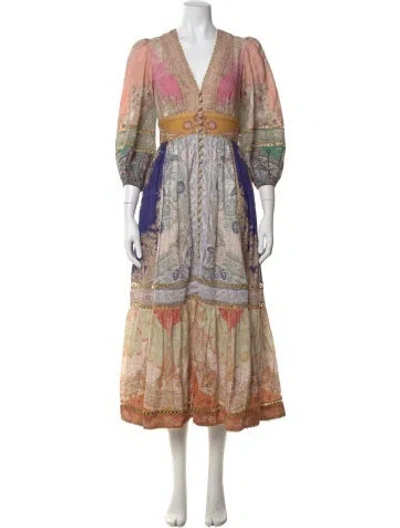 Pre-owned Zimmermann Linen Long Dress