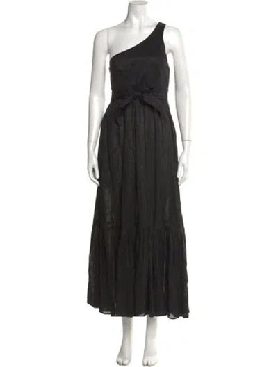 Pre-owned Zimmermann Linen Long Dress In Black