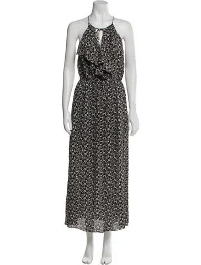 Pre-owned Zimmermann Linen Long Dress In Black