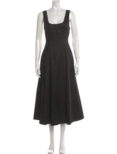 Pre-owned Zimmermann Linen Long Dress In Black