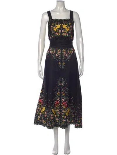 Pre-owned Zimmermann Linen Long Dress In Black
