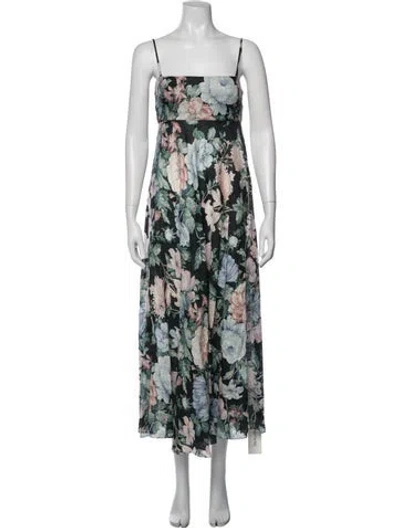 Pre-owned Zimmermann Linen Long Dress In Black