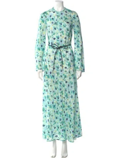Pre-owned Zimmermann Linen Long Dress In Blue