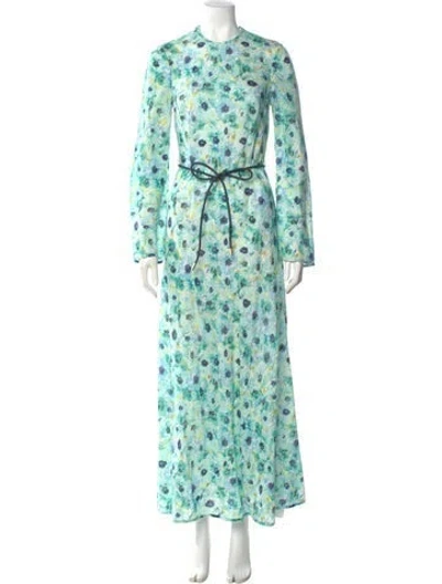 Pre-owned Zimmermann Linen Long Dress In Blue