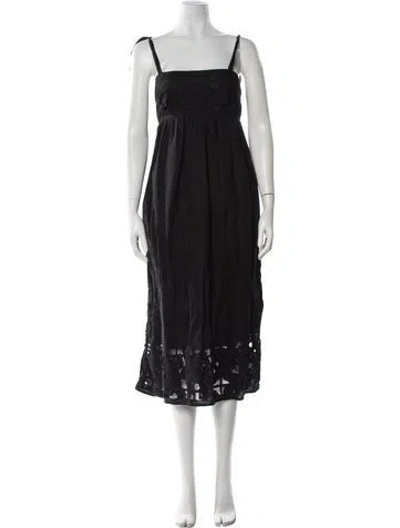 Pre-owned Zimmermann Linen Long Dress In Gray