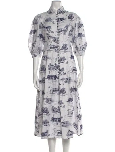 Pre-owned Zimmermann Linen Long Dress In Gray