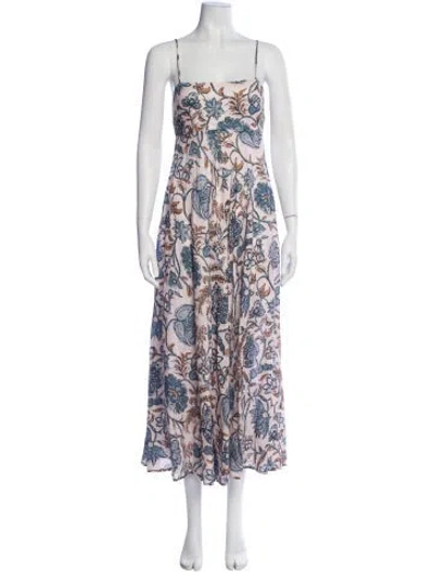 Pre-owned Zimmermann Linen Long Dress In Multi