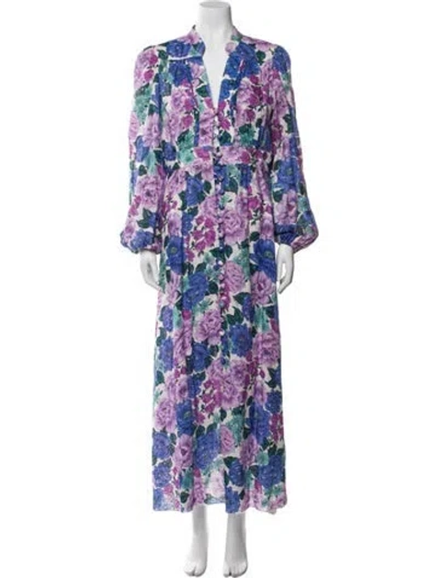 Pre-owned Zimmermann Linen Long Dress In Multi