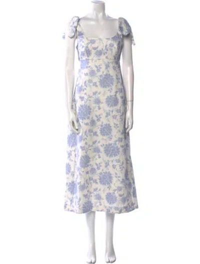 Pre-owned Zimmermann Linen Long Dress In Multi