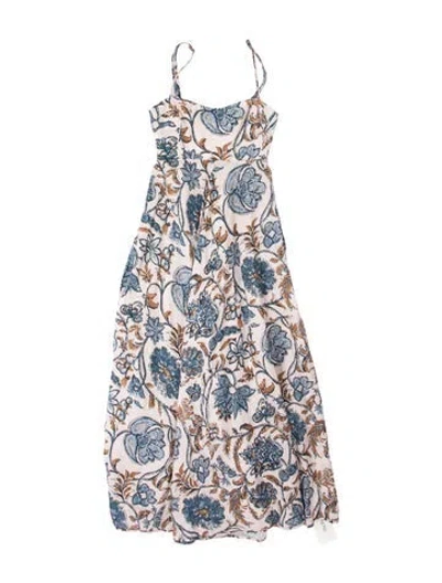Pre-owned Zimmermann Linen Long Dress In Multi