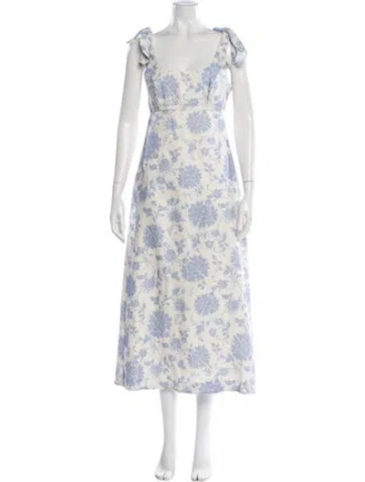 Pre-owned Zimmermann Linen Long Dress In Multi