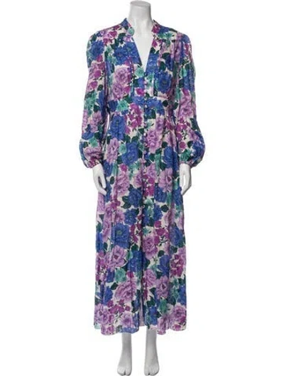Pre-owned Zimmermann Linen Long Dress In Multi