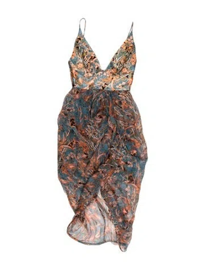 Pre-owned Zimmermann Linen Long Dress In Multi
