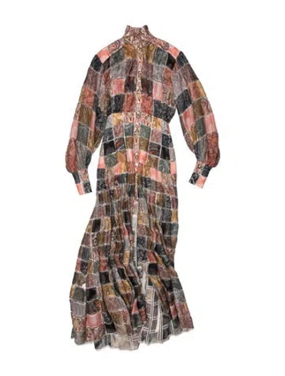 Pre-owned Zimmermann Linen Long Dress In Multi