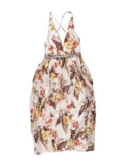 Pre-owned Zimmermann Linen Long Dress In Multicolor