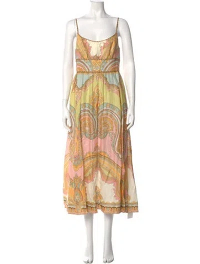 Pre-owned Zimmermann Linen Long Dress In Neutral