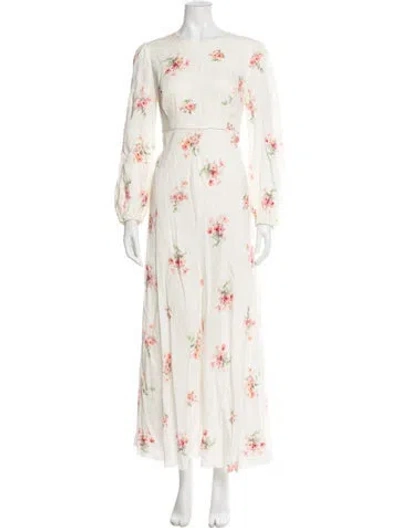 Pre-owned Zimmermann Linen Long Dress In Neutral