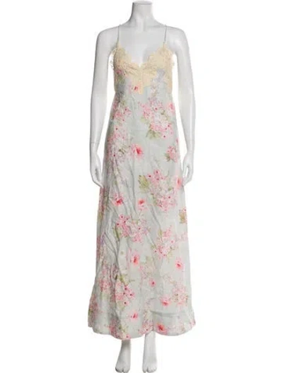 Pre-owned Zimmermann Linen Long Dress In Neutral