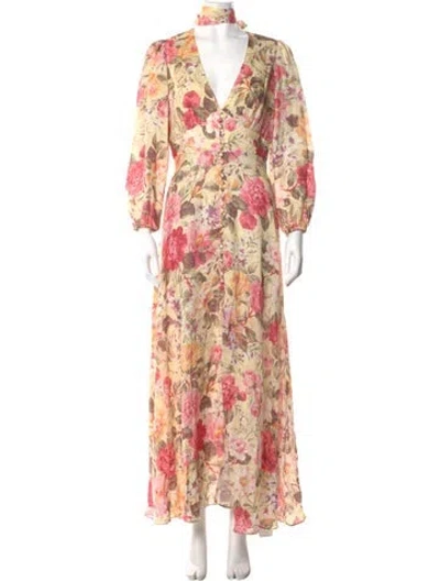 Pre-owned Zimmermann Linen Long Dress In Neutral