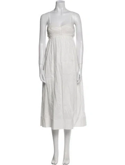 Pre-owned Zimmermann Linen Long Dress In Neutral