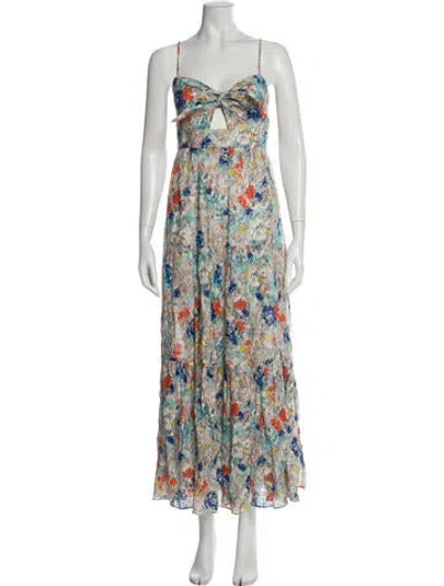 Pre-owned Zimmermann Linen Long Dress In Neutral