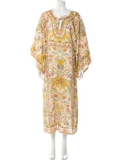 Pre-owned Zimmermann Linen Long Dress In Neutral