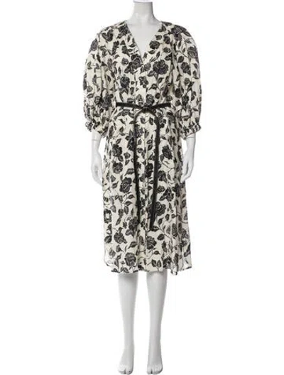 Pre-owned Zimmermann Linen Long Dress In Neutral