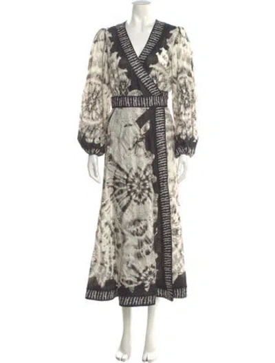 Pre-owned Zimmermann Linen Long Dress In Neutral