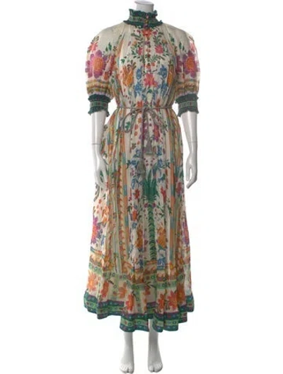 Pre-owned Zimmermann Linen Long Dress In Neutral