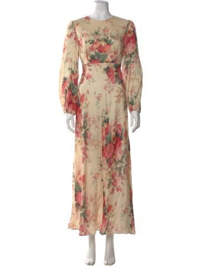 Pre-owned Zimmermann Linen Long Dress In Neutral