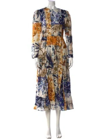 Pre-owned Zimmermann Linen Long Dress In Neutral