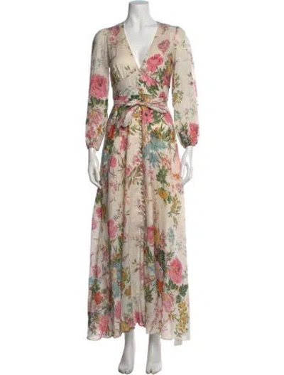 Pre-owned Zimmermann Linen Long Dress In Neutral