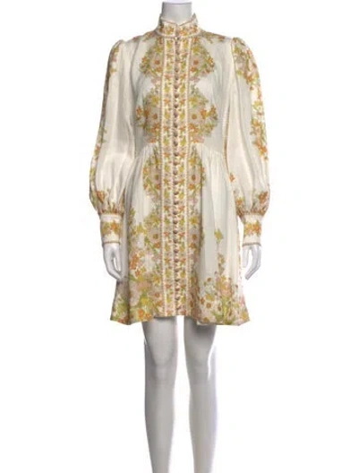Pre-owned Zimmermann Linen Long Dress In Neutrals