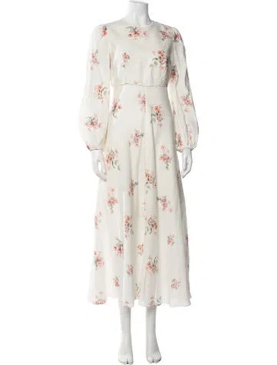 Pre-owned Zimmermann Linen Long Dress In Neutrals