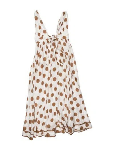Pre-owned Zimmermann Linen Long Dress In Neutrals