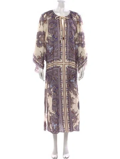 Pre-owned Zimmermann Linen Long Dress In Neutrals