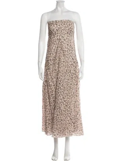 Pre-owned Zimmermann Linen Long Dress In Neutrals