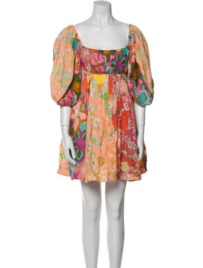 Pre-owned Zimmermann Linen Long Dress In Orange