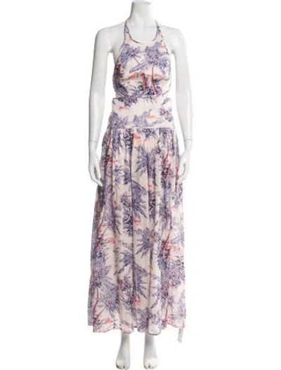 Pre-owned Zimmermann Linen Long Dress In Pink