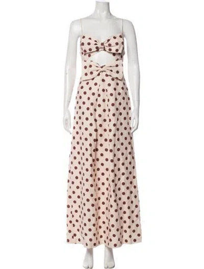Pre-owned Zimmermann Linen Long Dress In Pink
