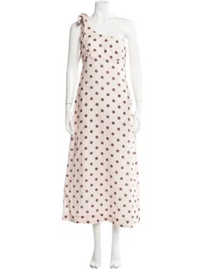 Pre-owned Zimmermann Linen Long Dress In Pink