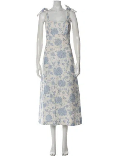 Pre-owned Zimmermann Linen Long Dress In Purple