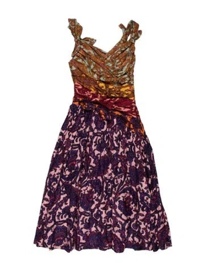 Pre-owned Zimmermann Linen Long Dress In Purple