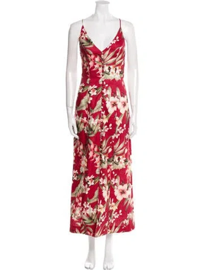 Pre-owned Zimmermann Linen Long Dress In Red