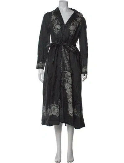 Pre-owned Zimmermann Linen Long Dress W/ Tags In Black