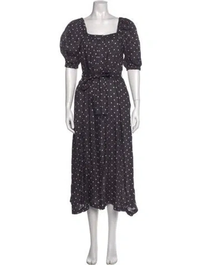Pre-owned Zimmermann Linen Long Dress W/ Tags In Blue