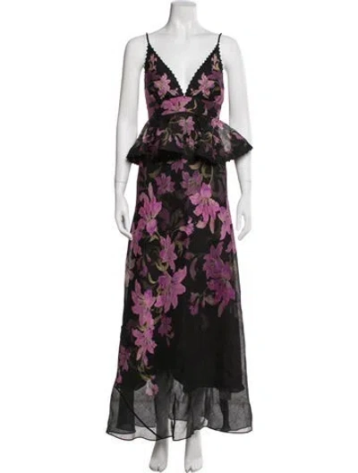 Pre-owned Zimmermann Linen Long Dress W/ Tags In Multi