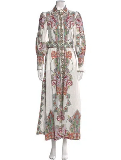 Pre-owned Zimmermann Linen Long Dress W/ Tags In Neutral
