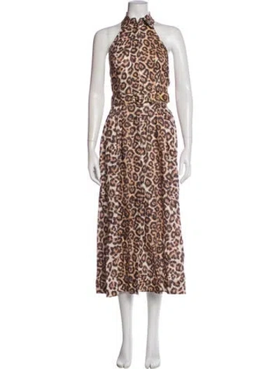 Pre-owned Zimmermann Linen Long Dress W/ Tags In Neutral