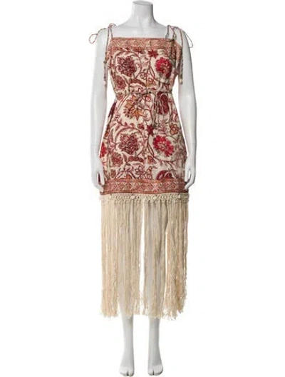 Pre-owned Zimmermann Linen Long Dress W/ Tags In Neutral